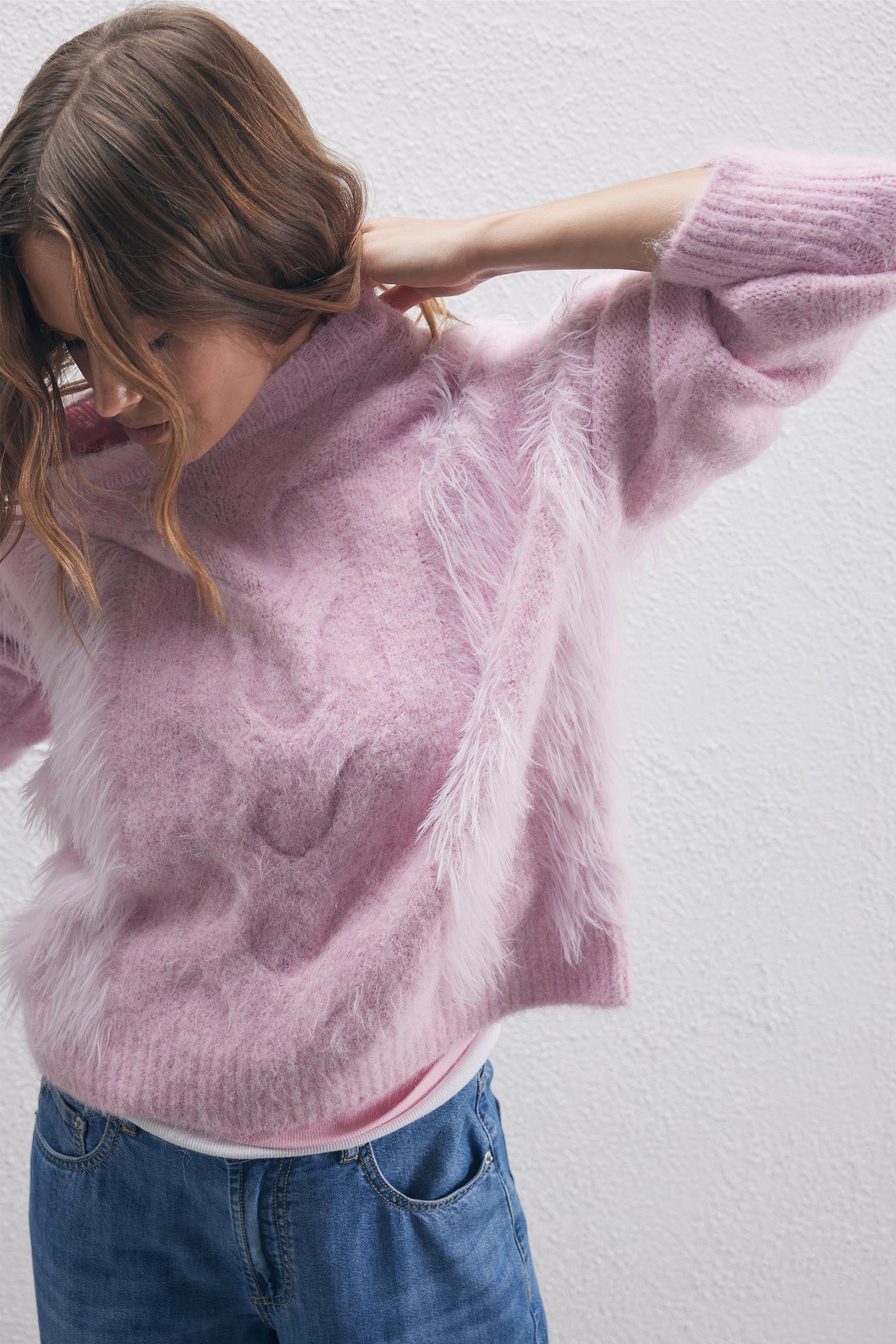 [TEST] Grace Fluffy Cable Knit Jumper