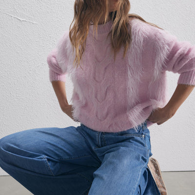 [TEST] Grace Fluffy Cable Knit Jumper