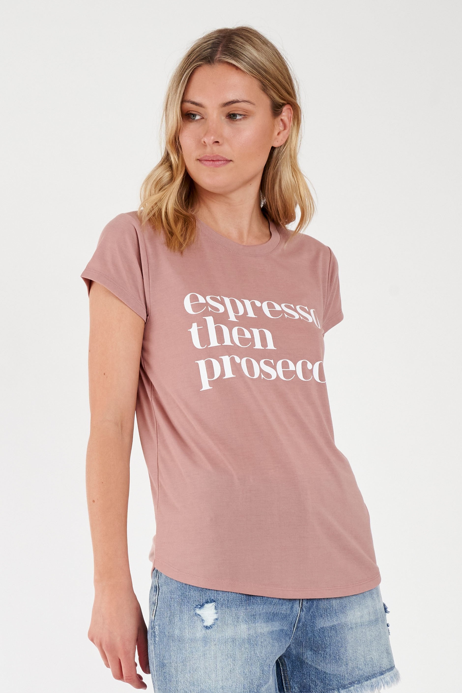 [TEST] Espresso Then Prosecco Tee