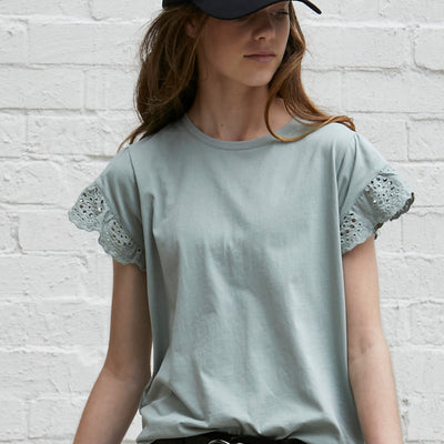 [TEST] Kids Ebony Lace Sleeve Tee