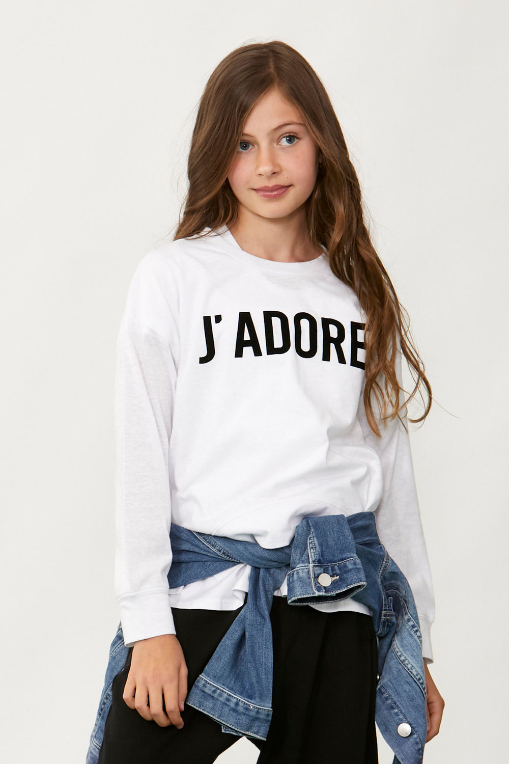 [TEST] Girls Long Sleeve Text Tee