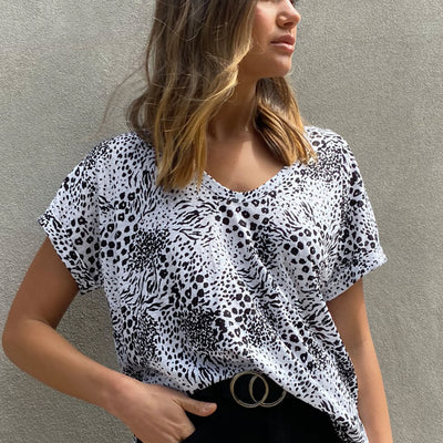 [TEST] Natasha Printed Boyfriend Tee