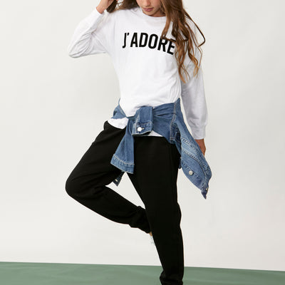 [TEST] Girls Long Sleeve Text Tee