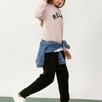 [TEST] Girls Long Sleeve Text Tee