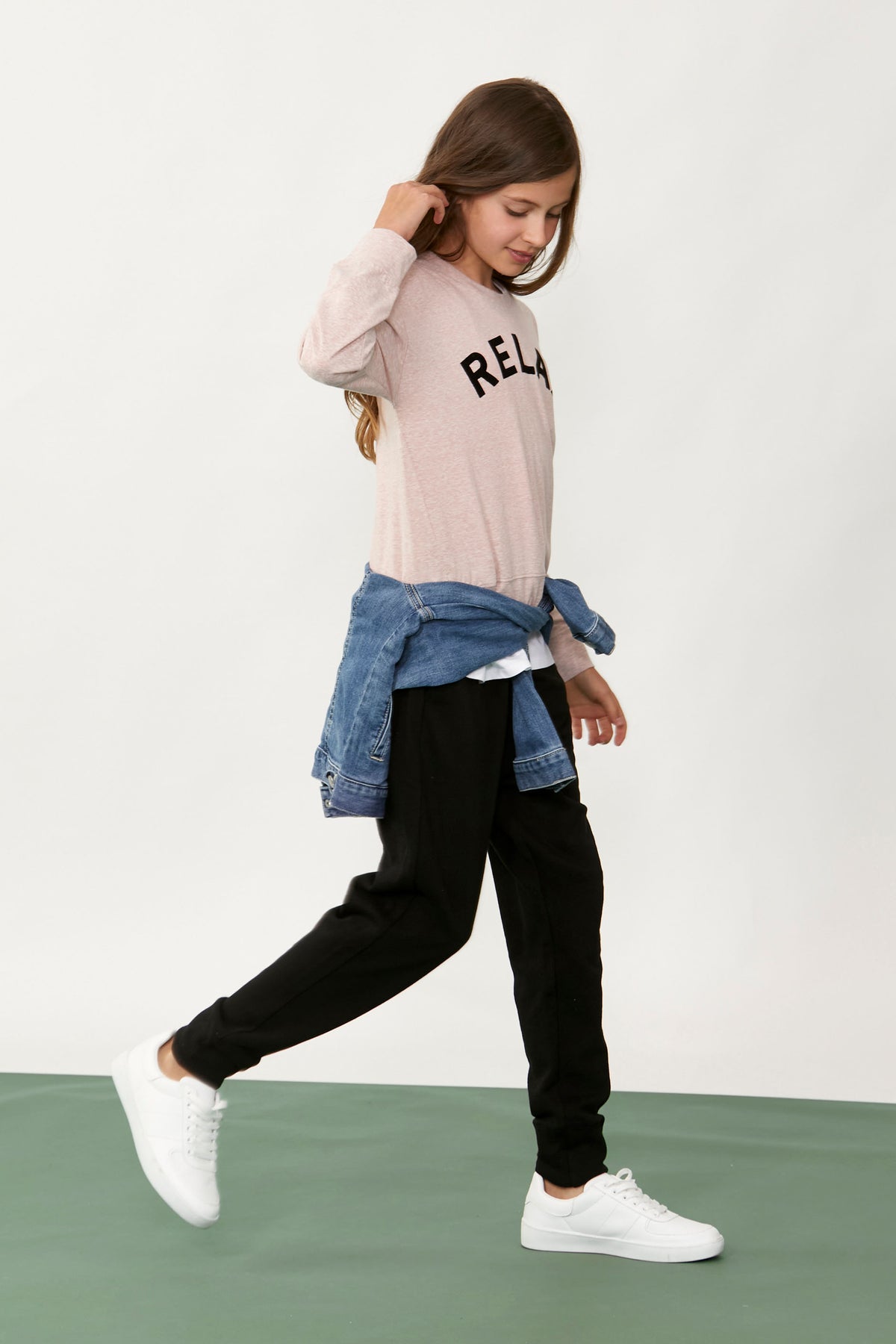 [TEST] Girls Long Sleeve Text Tee