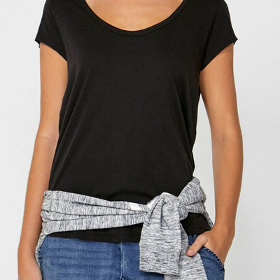 [TEST] Luxe Scoop Petal Hem Tee