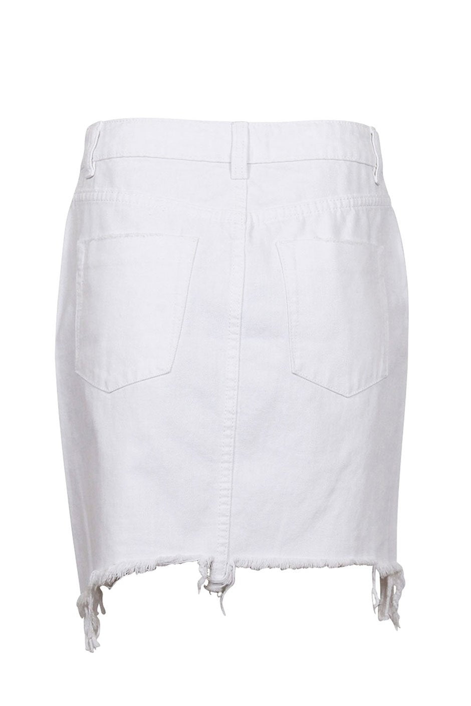 [TEST] Emma Chewed Hem Denim Mini