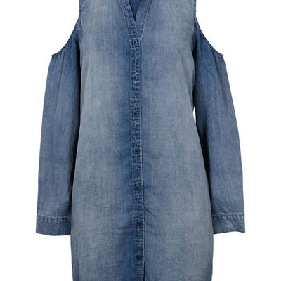 [TEST] Casey Cut Out Chambray Dress
