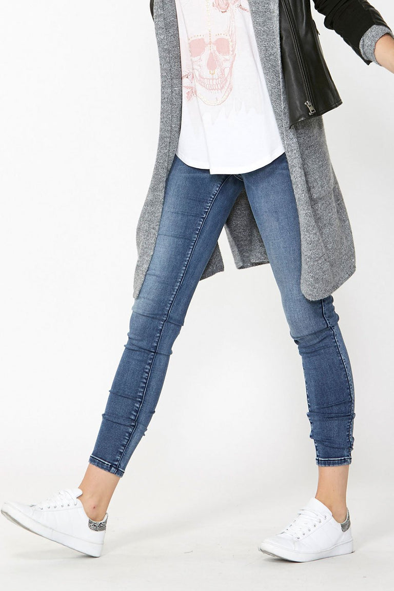 Riley 5 Pocket Skinny Jean - Ocean Blue Wash