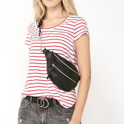[TEST] Carrie Stripe Scoop Neck Tee