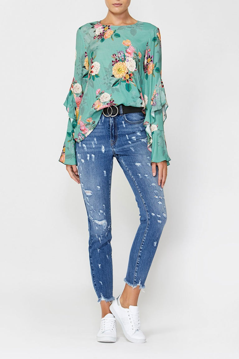[TEST] Casey Ruffle Sleeve Top
