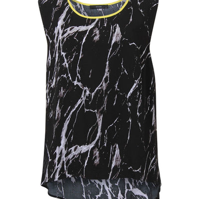 [TEST] Ally Pop Trim Marble Print Top
