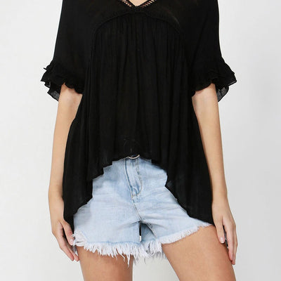 [TEST] Veronica Textured Vneck Blouse