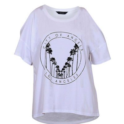 [TEST] Azaria Cut Shoulder Band Tee