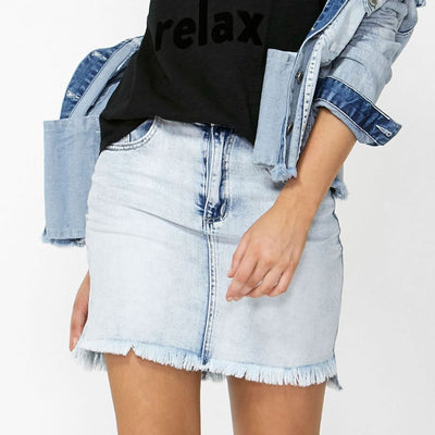 [TEST] Georgina Step Hem Mini Skirt