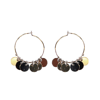 [TEST] Disc Hoop Earrings