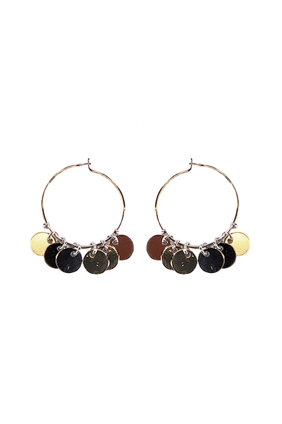 [TEST] Disc Hoop Earrings