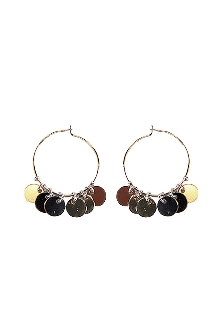 [TEST] Disc Hoop Earrings