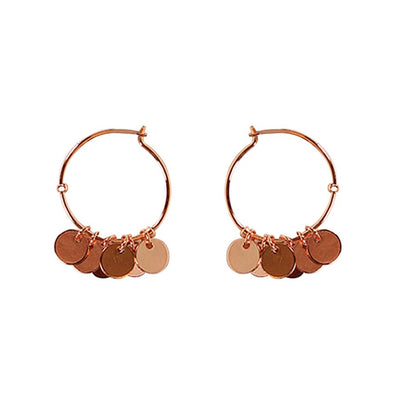 [TEST] Disc Hoop Earrings