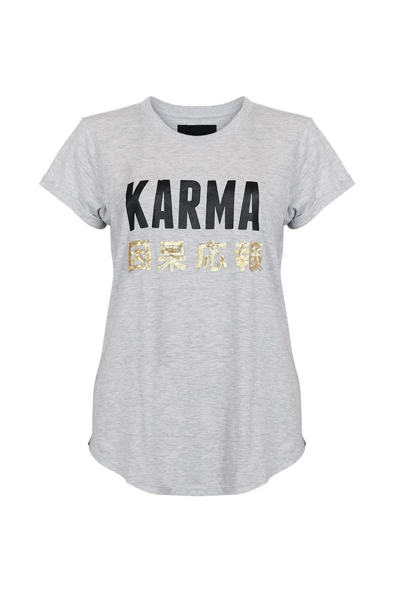 [TEST] Karma Sequin Text Tee