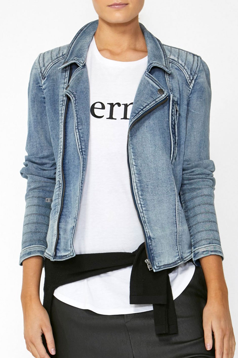 [TEST] Lina Biker Denim Jacket