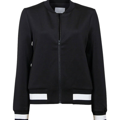 [TEST] Luxe Stripe Rib Bomber Jacket