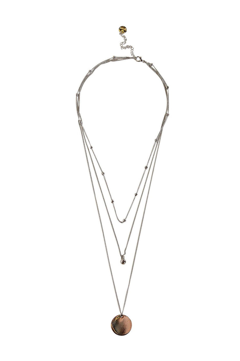 [TEST] Disk Ball Layered Necklace