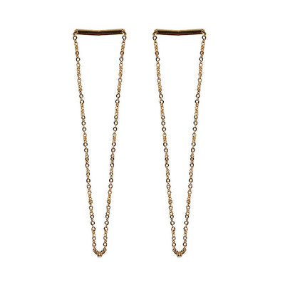 [TEST] Bar Long Chain Loop Earring