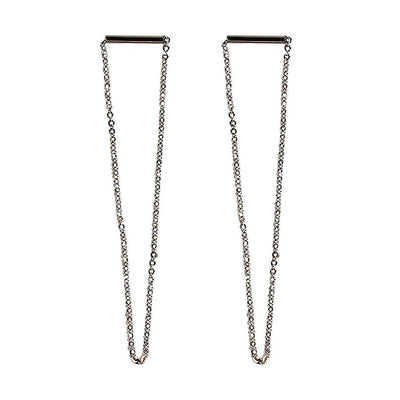 [TEST] Bar Long Chain Loop Earring