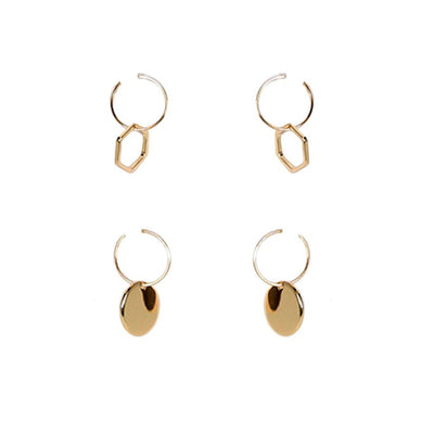 [TEST] Geo Circle Earring Set