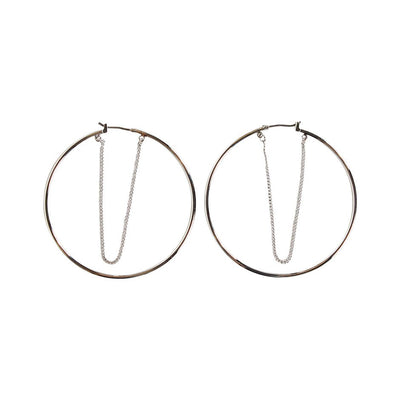 [TEST] Chain Join Hoop Earring