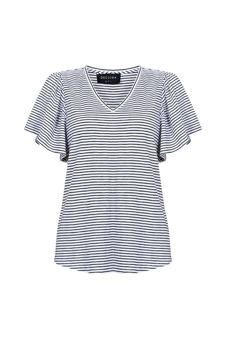 [TEST] Ebony Ruffle Sleeve Tee