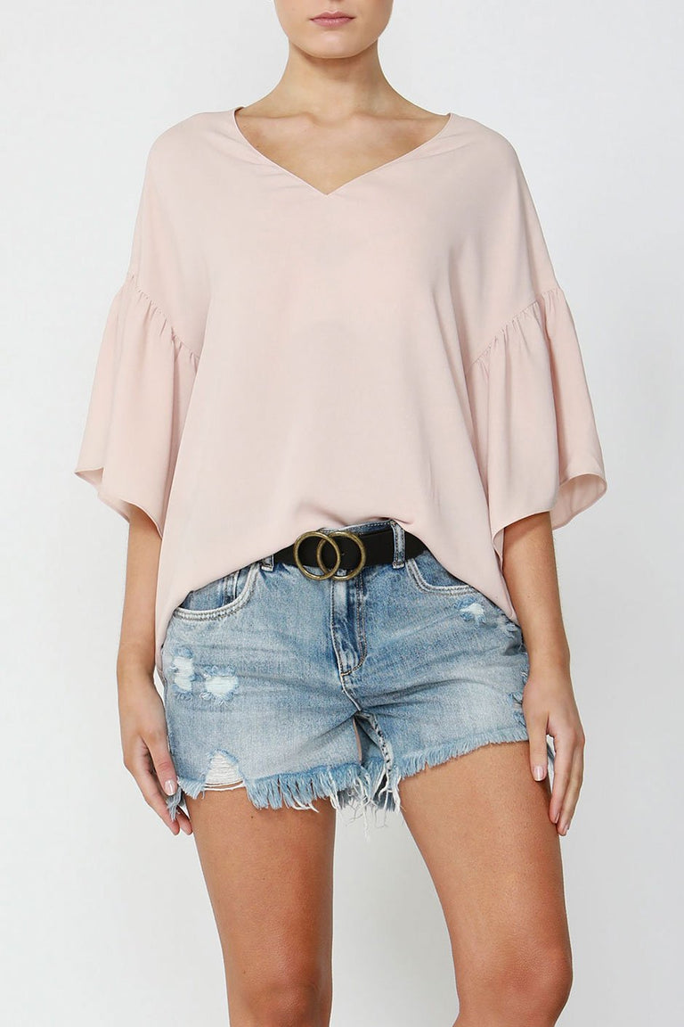[TEST] Montana V Neck Ruffle Top