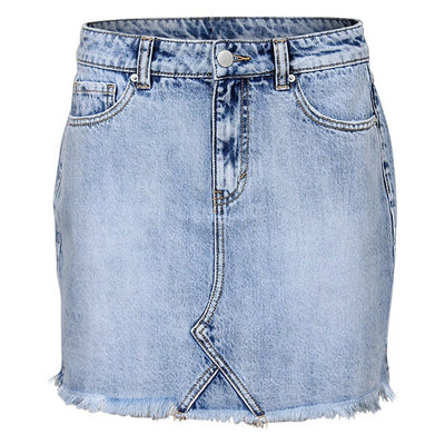 [TEST] Prudence Raw Hem Denim Skirt