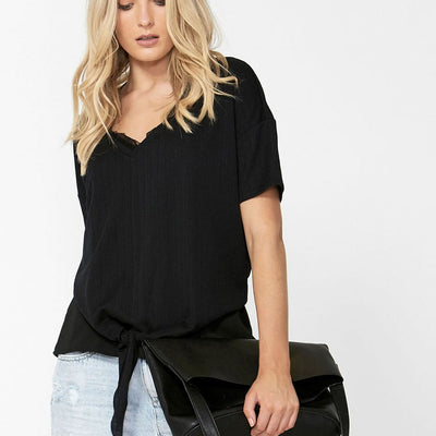 [TEST] Clover Knot Front Top
