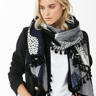 [TEST] Speckled Tassel Scarf