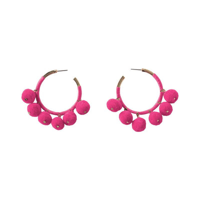 [TEST] Pom Hoop Earring