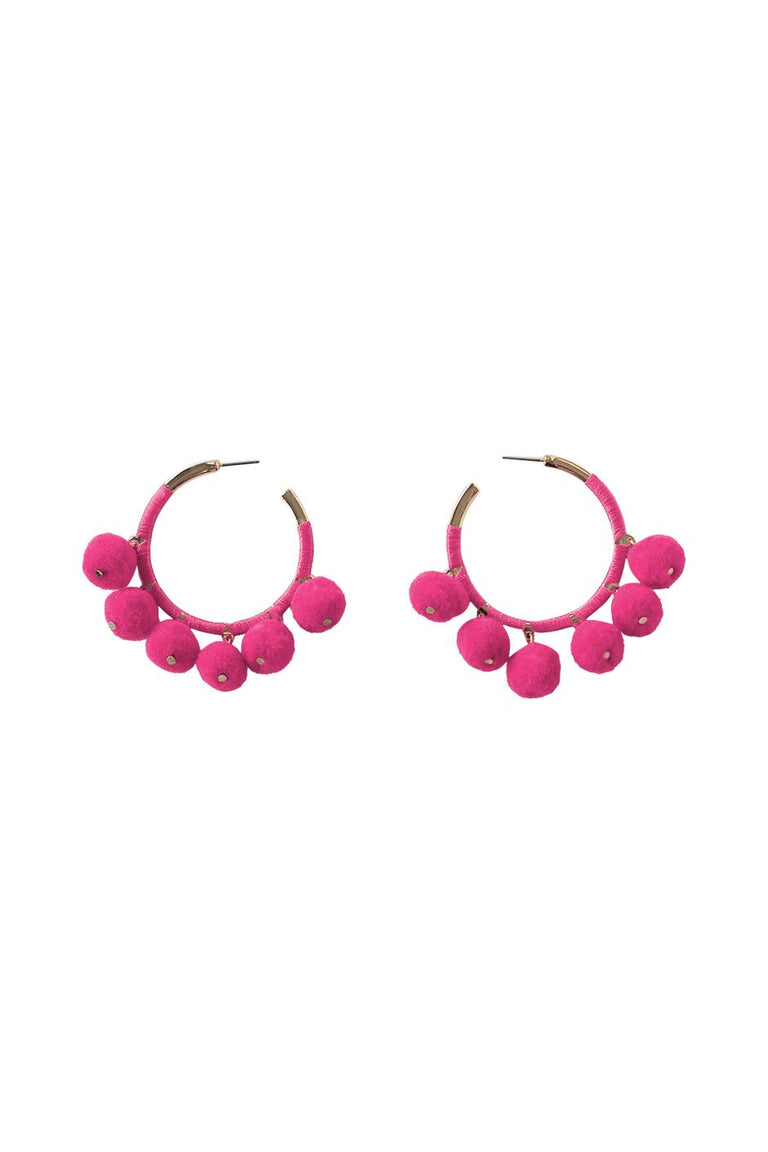 [TEST] Pom Hoop Earring