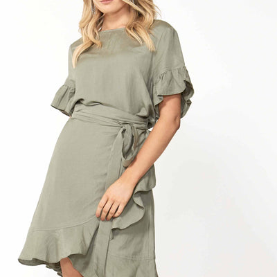 [TEST] Maya Ruffle Wrap Dress