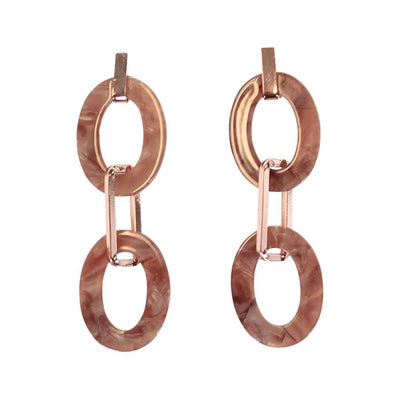 [TEST] Kacy Resin Oval Bar Earrings
