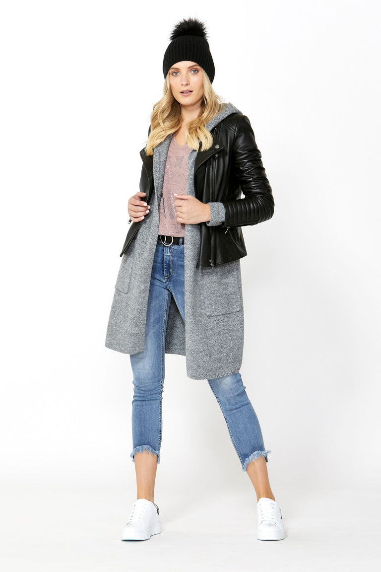[TEST] Liv Collarless Leather Biker