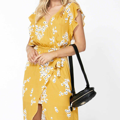 [TEST] Hazel Ruffle Wrap Maxi Dress