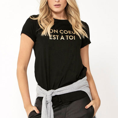 [TEST] Mon Coeur Gold Text Tee