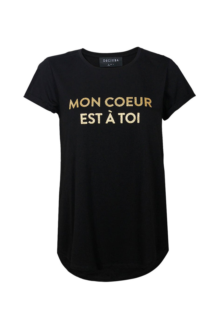 [TEST] Mon Coeur Gold Text Tee