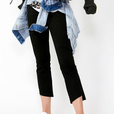 [TEST] Farrah Crop Fray Jean