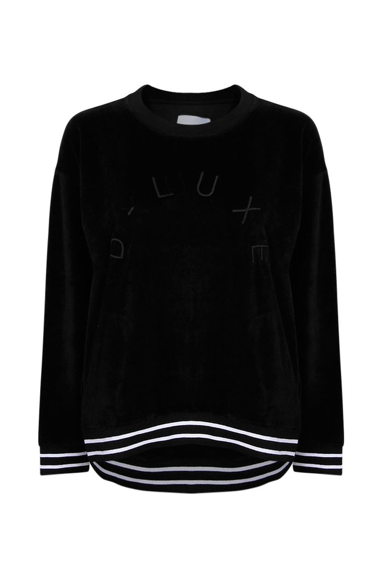 [TEST] Luxe Stripe Rib Velour Sweat