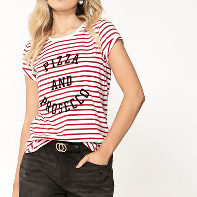 [TEST] Pizza and Prosecco Stripe Tee