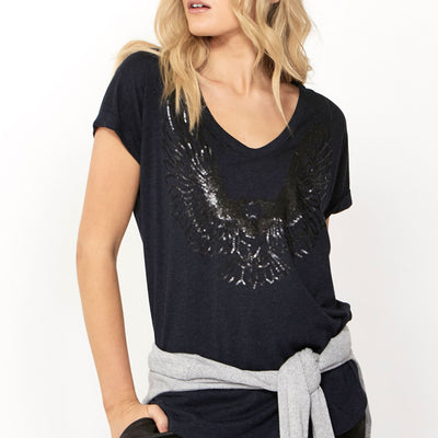 [TEST] Sequin Eagle Band Tee