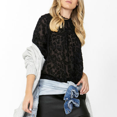 [TEST] Arabella Animal Burnout Blouse