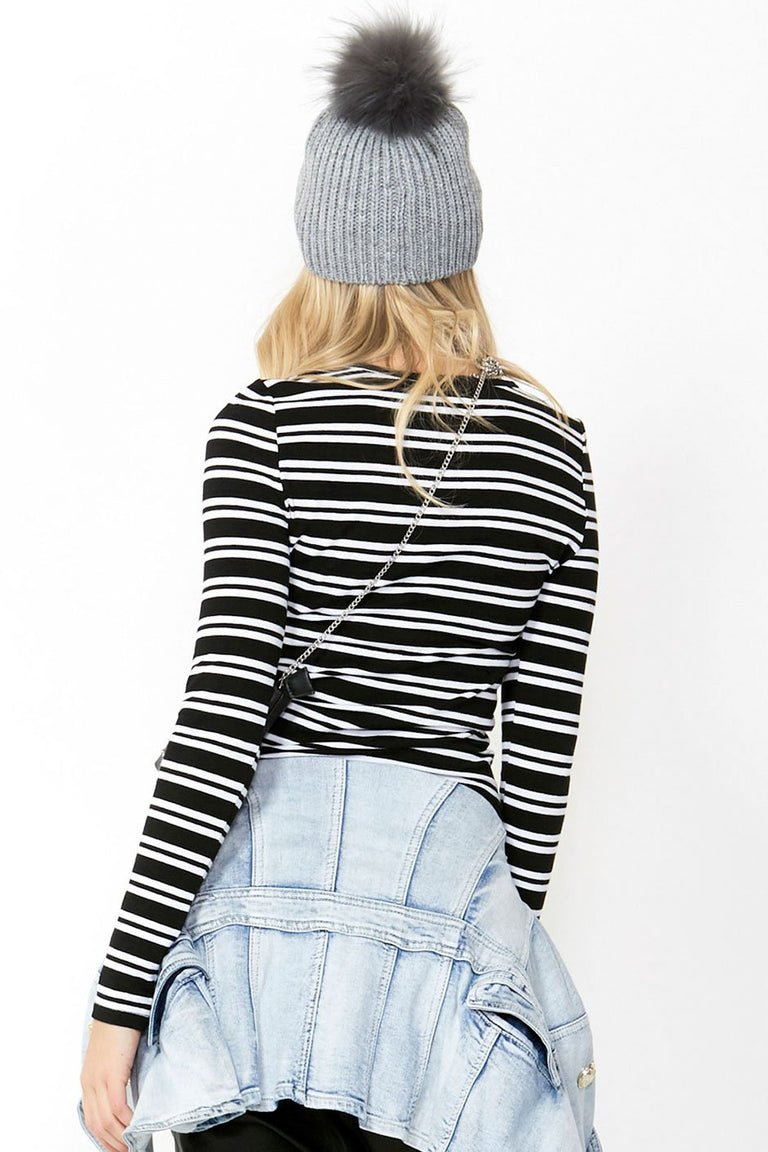 [TEST] Stripe Long Sleeve Crew Top